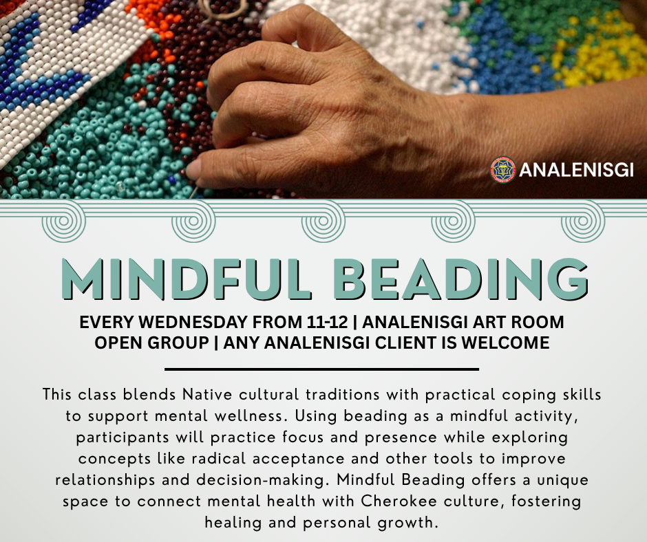 Mindful Beading group flyer