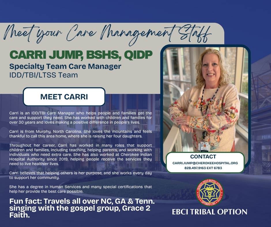 Carri Jump care management staff graphic