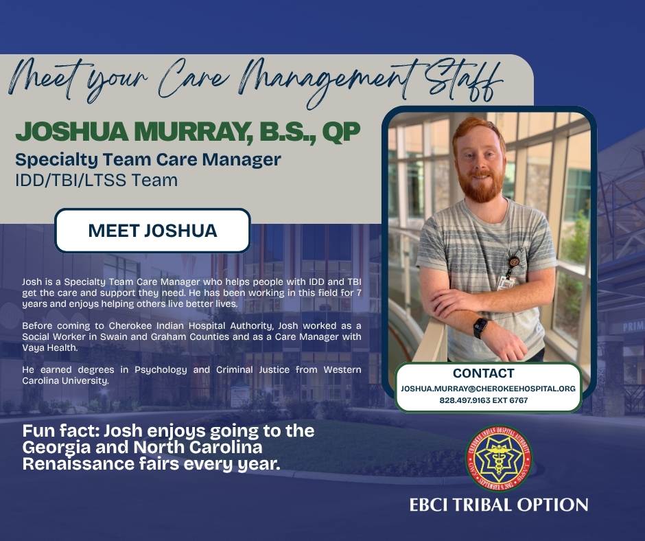 Joshua Murray care management staff graphic